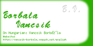 borbala vancsik business card